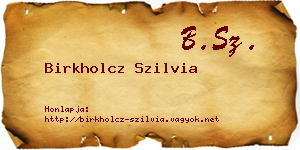 Birkholcz Szilvia névjegykártya